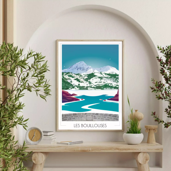 Affiche FOLIOVE du Lac des Bouillousses Font Romeu - 3 tailles