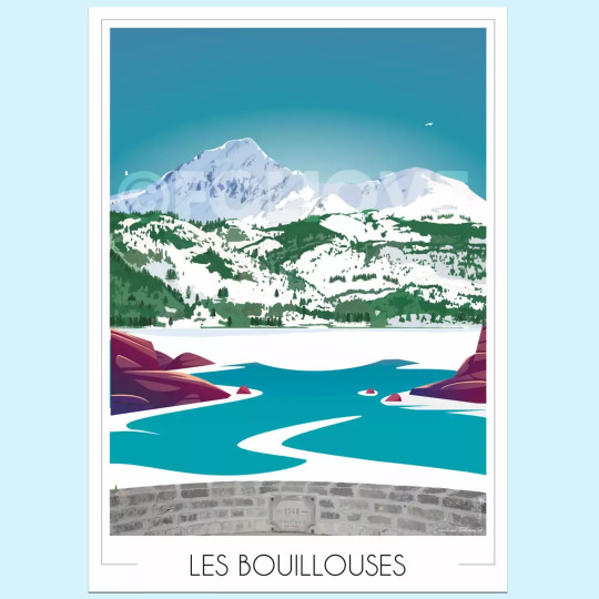 Affiche FOLIOVE du Lac des Bouillousses Font Romeu - 3 tailles