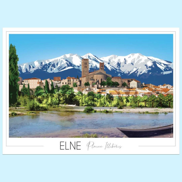 Affiche FOLIOVE de la ville d'Elne - 3 tailles