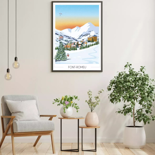 Affiche FOLIOVE de la station de Font Romeu - 3 tailles