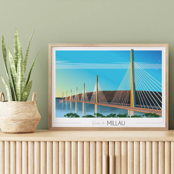 Affiche FOLIOVE du Viaduc de Millau - 3 tailles