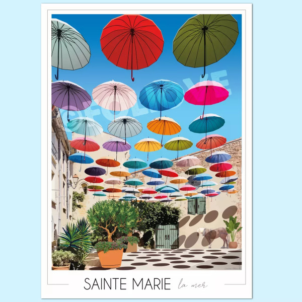 Affiche FOLIOVE des Saintes Maries de la Mer - 3 tailles