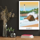 Affiche FOLIOVE du Phare de Biarritz - 3 tailles