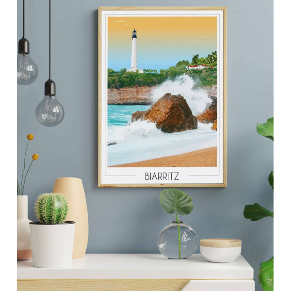 Affiche FOLIOVE du Phare de Biarritz - 3 tailles