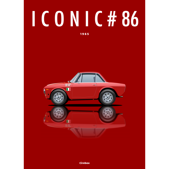 Affiche de la Lancia Fulvia - 1965 - Cirebox