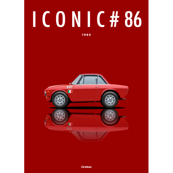 Affiche de la Lancia Fulvia - 1965 - Cirebox