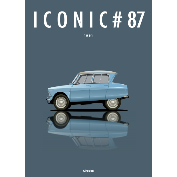 Affiche de la Citroën Ami 6 - 1961 - Cirebox