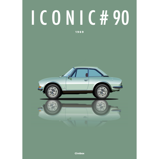 Affiche de la Peugeot 504 Coupé - 1969 - Cirebox
