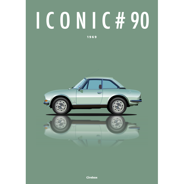 Affiche de la Peugeot 504 Coupé - 1969 - Cirebox