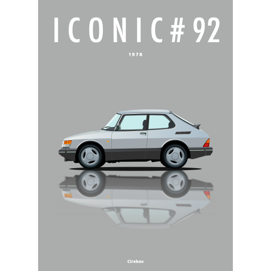 Affiche de la Saab 900 Turbo - 1978 - Cirebox