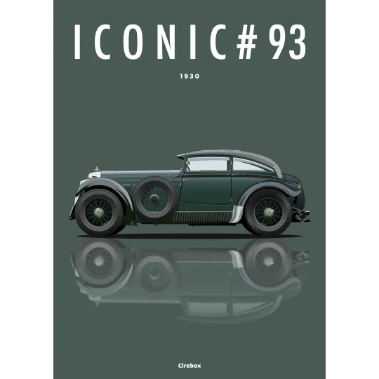 Affiche CIREBOX de la Bentley Blue Train de 1930 en A3