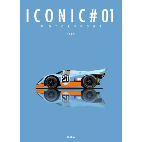 Affiche de la Porsche 917 - 1970 - Cirebox