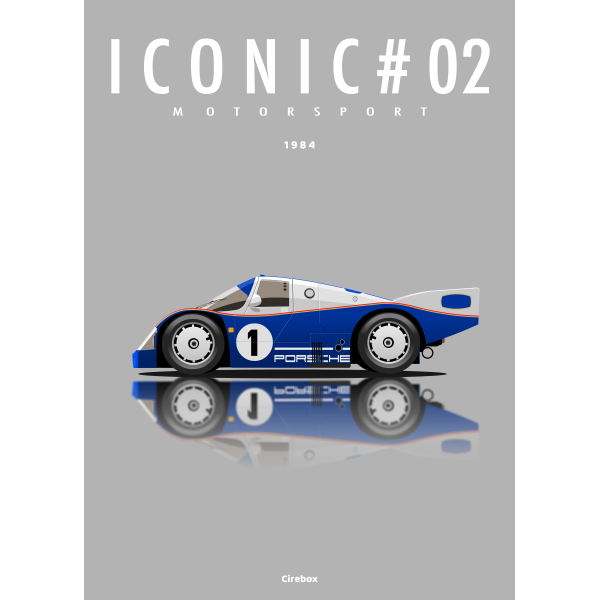 Affiche de la Porsche 962 - 1984 - Cirebox