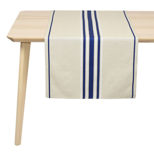 Chemin de table ARTIGA en coton Corda Metis Bleu Elec