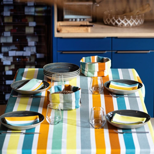 Serviette de table ARTIGA 100% coton bio orange Garlin Pomme