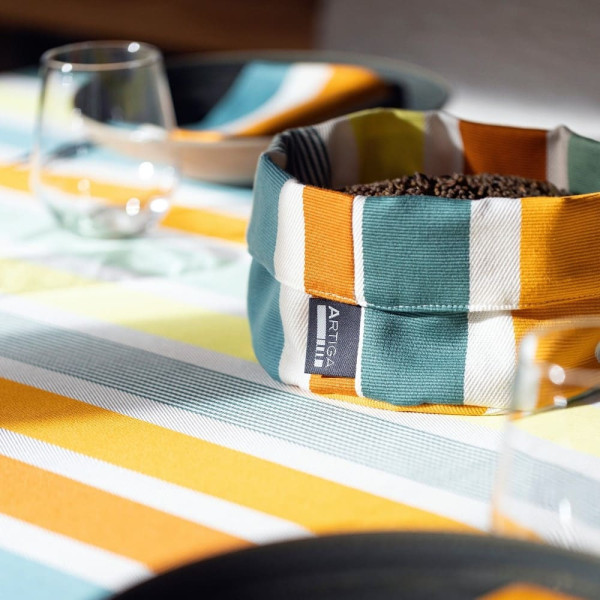 Nappe de table ARTIGA 100% coton bio orange Garlin Pomme