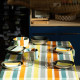 Nappe de table ARTIGA 100% coton bio orange Garlin Pomme