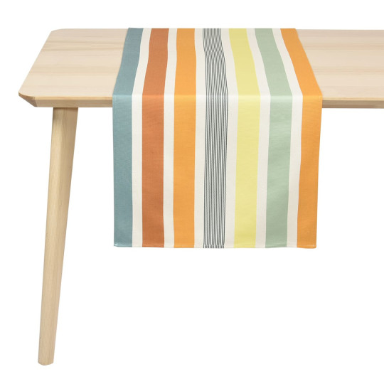 Chemin de table ARTIGA 100% en coton bio orange Garlin Pomme