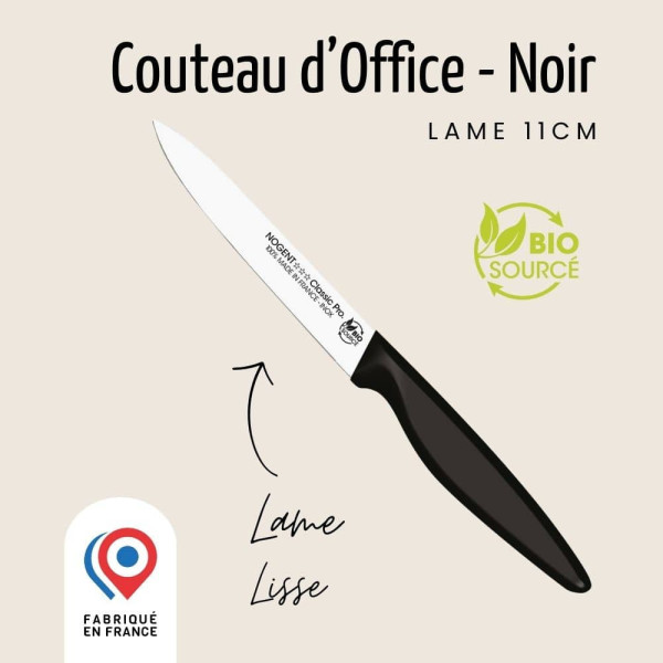 Couteau d'office NOGENT 3 ETOILES Classic 11cm Bio Sourcé - 3 coloris