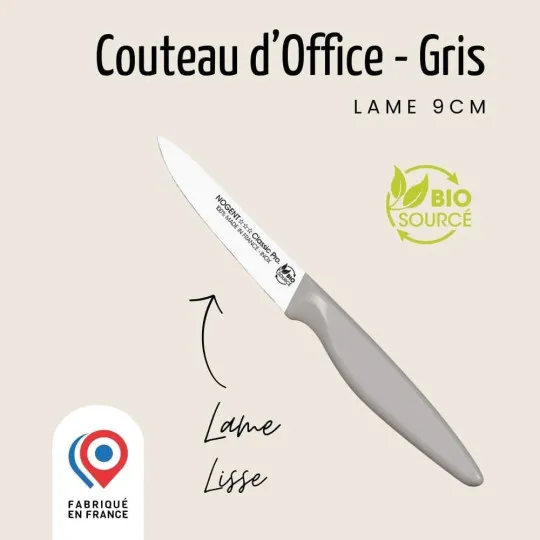 Couteau d'office NOGENT 3 ETOILES Classic 9cm Bio Sourcé - 3 coloris