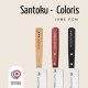 Couteau Santoku NOGENT 3 ETOILES Classic lame lisse de 11cm - 3 coloris