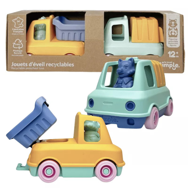 Coffret LE JOUET SIMPLE Camions-Trains Benne/Poubelle