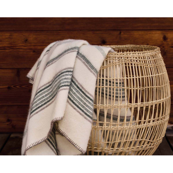 Plaid TOISON D'OR Bayonne Naturel Sapin - 2 tailles