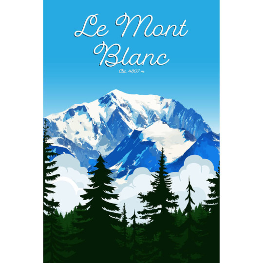 Toile CEANOTHE Mont Blanc 30x45cm