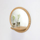 Miroir avec tablette REINE MERE Sunrise petit modèle 30cm