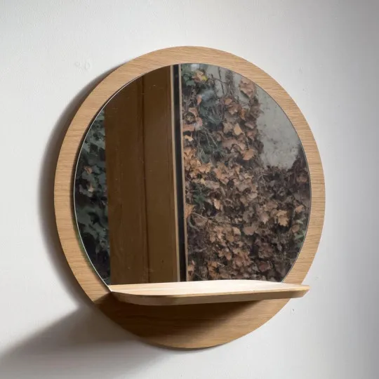 Miroir avec tablette REINE MERE Sunrise moyen modèle 40cm