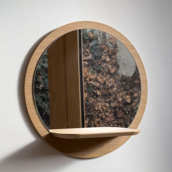 Miroir avec tablette REINE MERE Sunrise moyen modèle 40cm