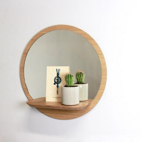 Miroir avec tablette REINE MERE Sunrise grand modèle 48cm