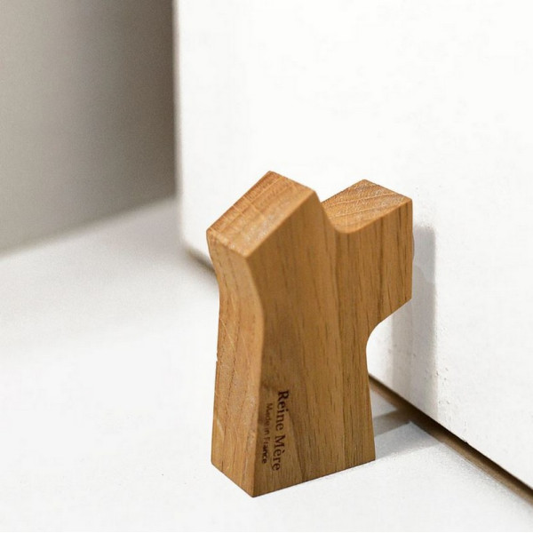 Patère et butoir de porte REINE MERE Racine en chêne