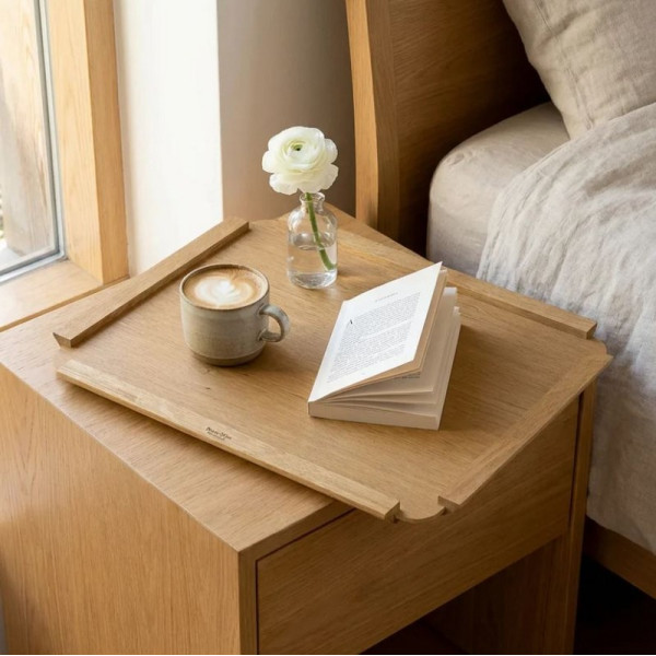 Plateau REINE MERE Corniche en chêne 47x37cm