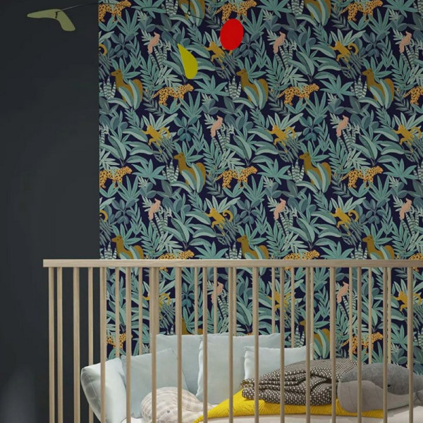 Papier peint SEASON PAPER Animalia Bleu