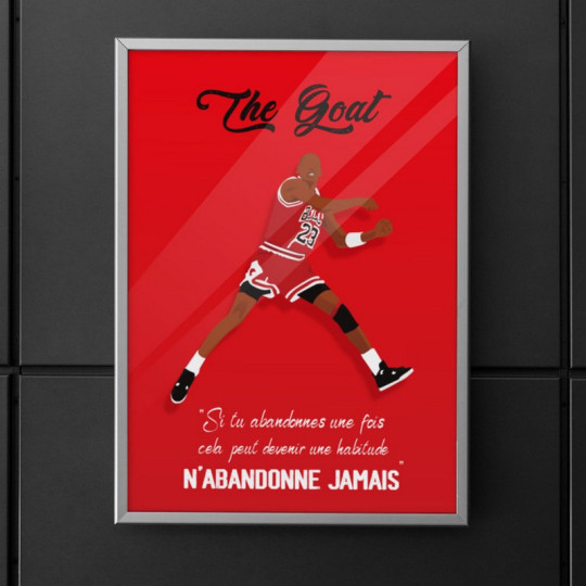 Affiche WALL OF FAME Michael Jordan The GOAT format A3