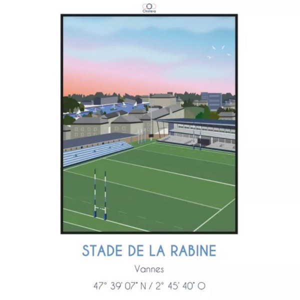 Affiche CHISTERA du stade de la Rabine à Vannes 50x70cm