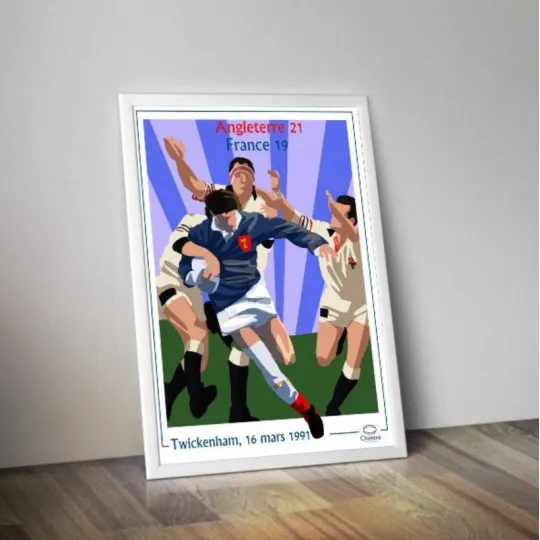 Affiche CHISTERA France Angleterre 1991 50x70cm