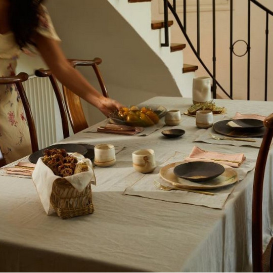 Nappe LAURENCE CARROY en lin lavé - 7 coloris 3 tailles