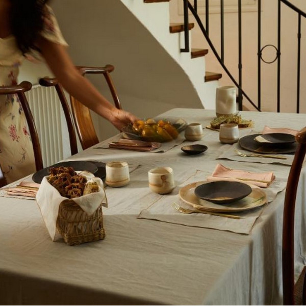 Nappe LAURENCE CARROY en lin lavé - 7 coloris 3 tailles