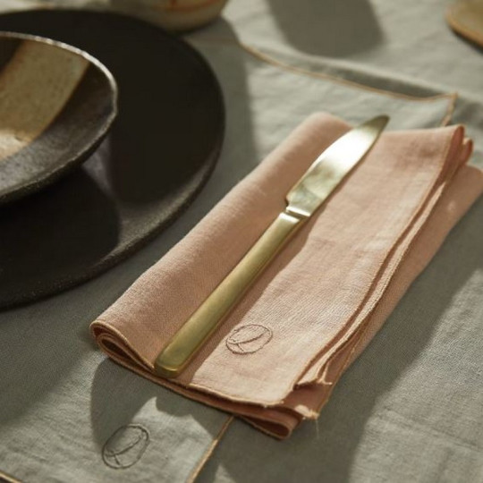 Serviette de table LAURENCE CARROY en lin lavé 40x40cm - 7 coloris