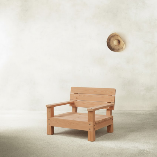 Fauteuil d'extérieur Abelia Ladivine Jardine en bois Douglas