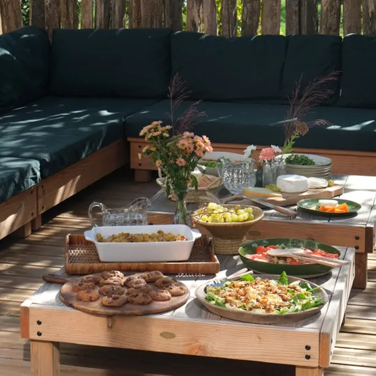 Table basse d'extérieur Achillea Ladivine Jardine en bois Douglas