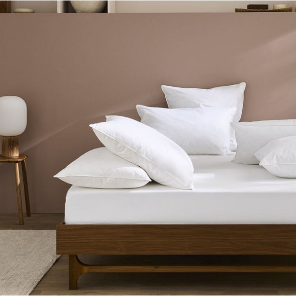 Oreiller naturel ESSIX Moelleux plumettes et duvet de canard - 2 tailles