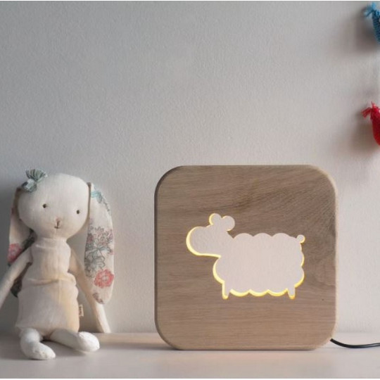 Veilleuse en bois GONE'S Mouton