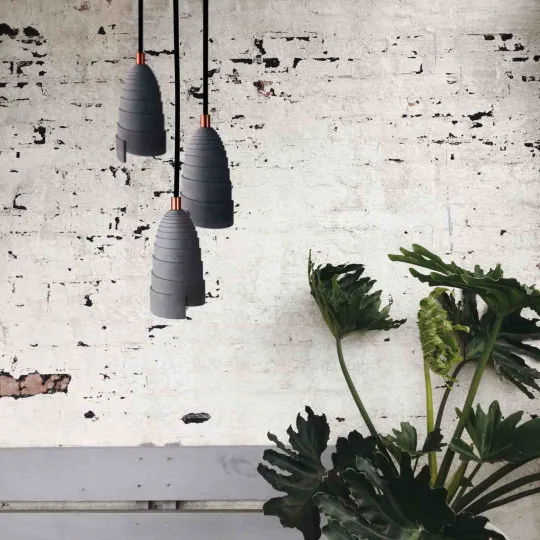 Suspension GONE'S Flanelle lampe triple en béton - 2 coloris