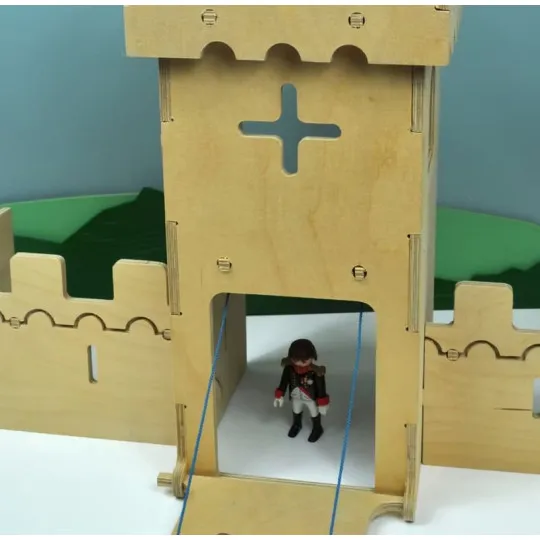 Maquette de château-fort MANUFACTURE EN FAMILLE Le château de Plywood diy à fabriquer