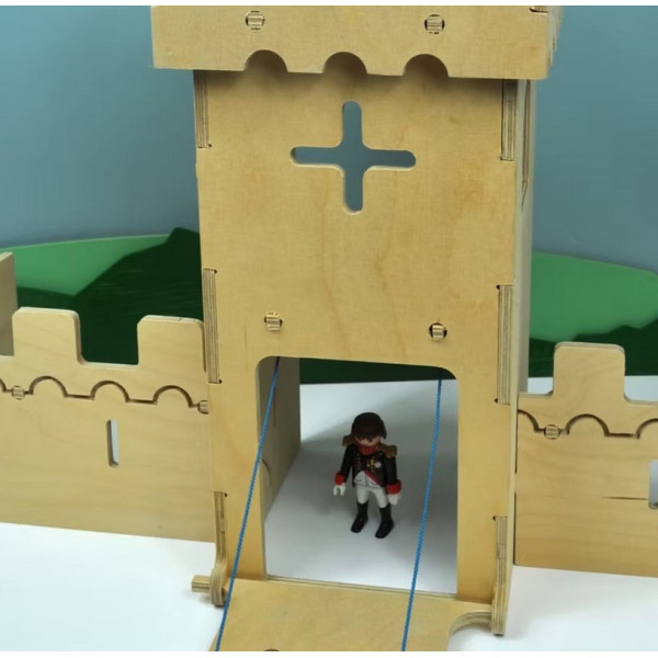 Maquette de château-fort MANUFACTURE EN FAMILLE Le château de Plywood diy à fabriquer