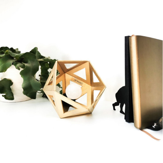 Petite lampe à poser LEEWALIA Origami métalisée - 3 coloris