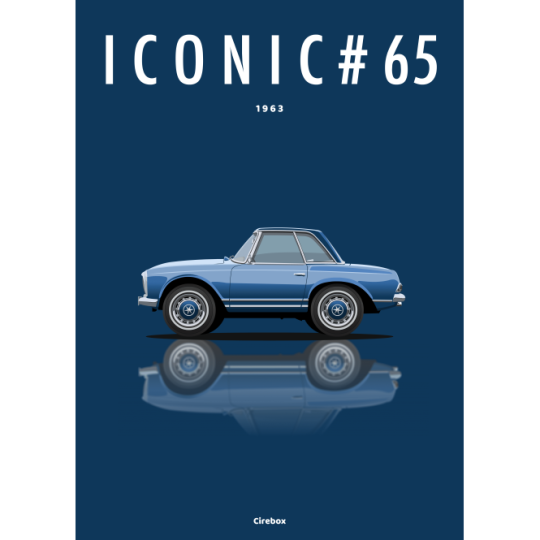 Affiche de la Mercedes Pagode - 1963 - Cirebox